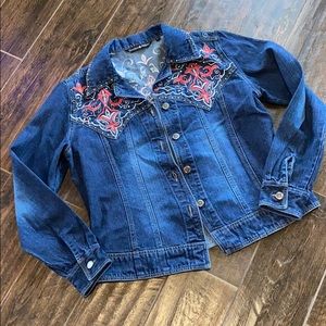 Gordon James Blue Denim Embellished Jacket Medium
